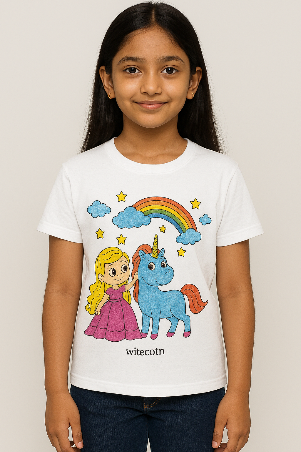 Witcotn Color-Me Magical Unicorn T-Shirt – Washable & Reusable Fun! With 6 fabric markers