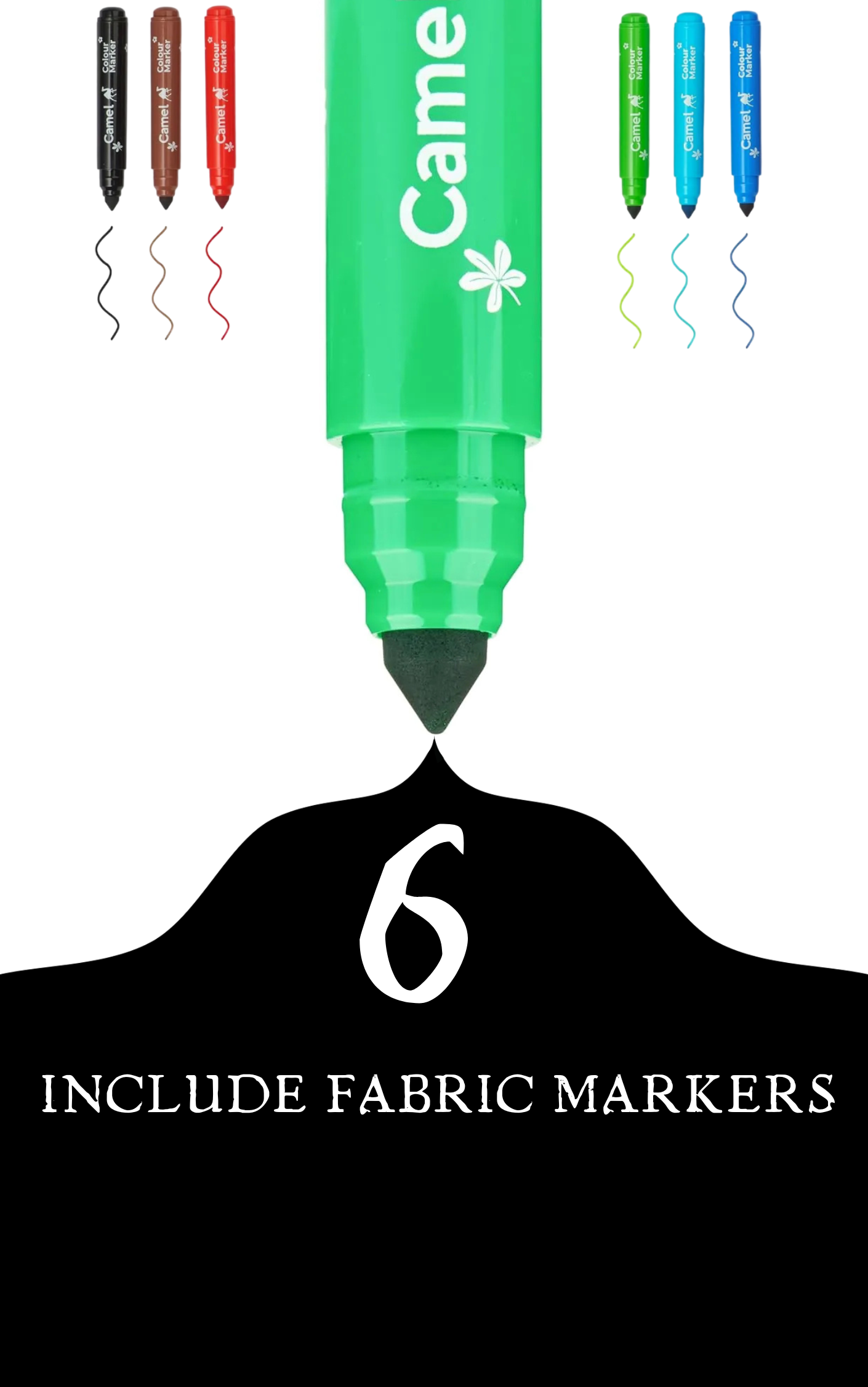 Witcotn Color-Me Magical Unicorn T-Shirt – Washable & Reusable Fun! With 6 fabric markers