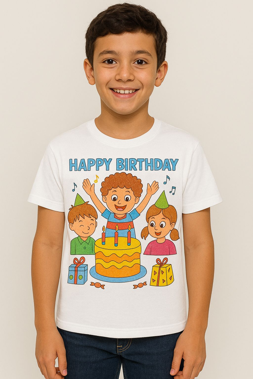 Witecotn "Happy Birthday" Kids T-Shirt – DIY Creative Wearable